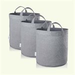 3-Pack 10-Gallon Grow Bag - Steel Grey