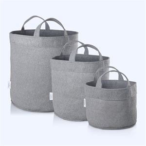 3-Pack All Sizes Sm, Md, Lg Utility Bags - Steel Grey