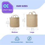 2-Pack Medium & Large Utility Bags - Desert Sand