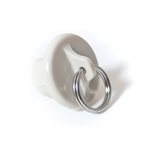 19mm Tube End Cap With Ring - White