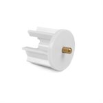 Idle End Plug Rib 40 mm - White