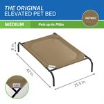Original Elevated Pet Bed - Medium - Nutmeg
