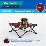 Standard 2' Foldable OTG Elevated Pet Bed - Brick