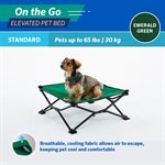 Standard 2' Foldable OTG Elevated Pet Bed - Emerald Green